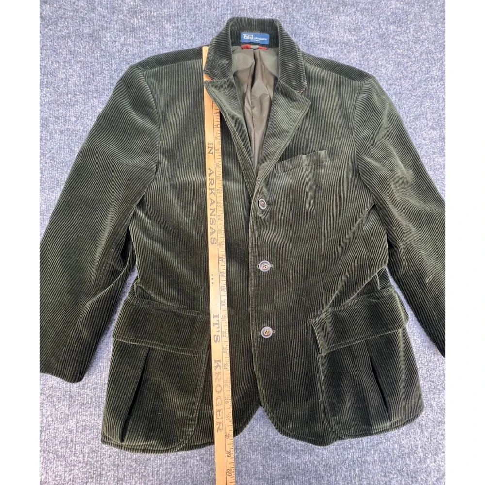 Polo Ralph Lauren Corduroy Blazer Mens 40R Green Good Wide Wale Sport Coat